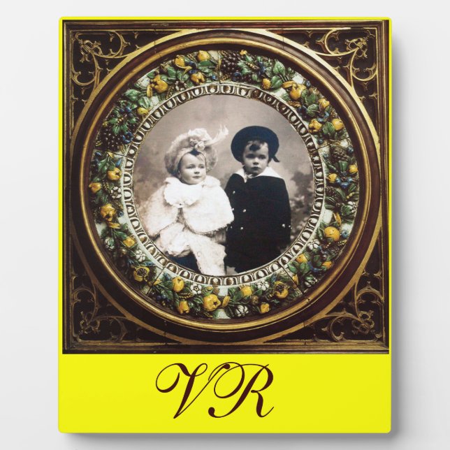 FRUCHTENINNENRENAISSANCE OBST MONOGRAMM FOTOPLATTE (Vorderseite)