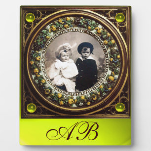 FRUCHTENINNENRENAISSANCE OBST MONOGRAMM FOTOPLATTE