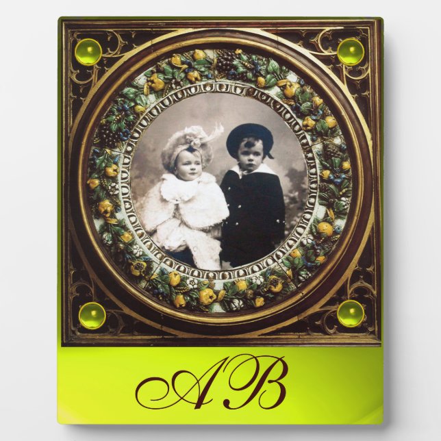 FRUCHTENINNENRENAISSANCE OBST MONOGRAMM FOTOPLATTE (Vorderseite)