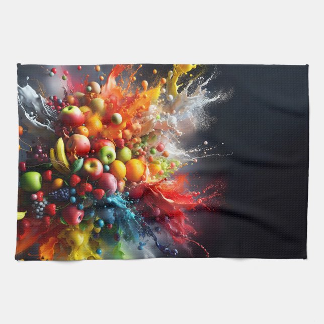 Fruchtexplosion Geschirrtuch (Horizontal)
