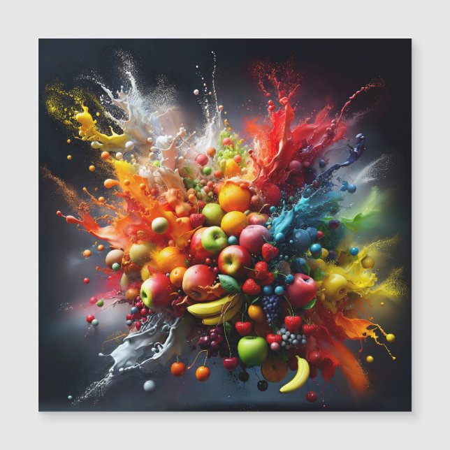 Fruchtexplosion Magnetkarte (Vorderseite)