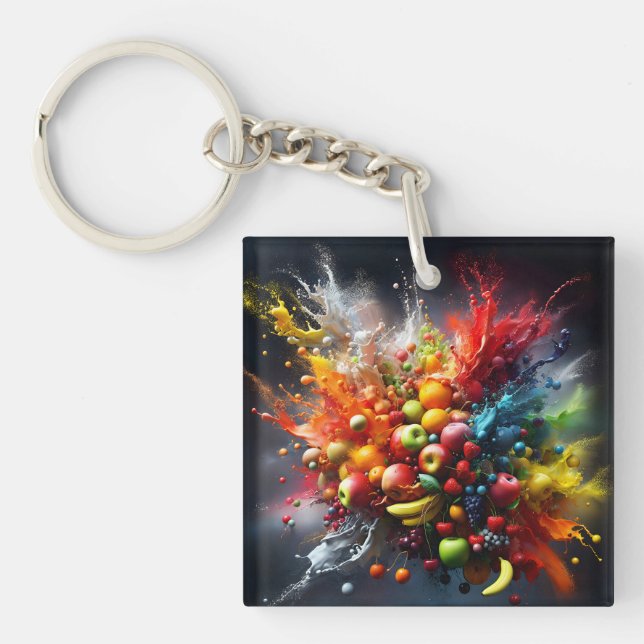 Fruchtexplosion Schlüsselanhänger (Vorderseite)