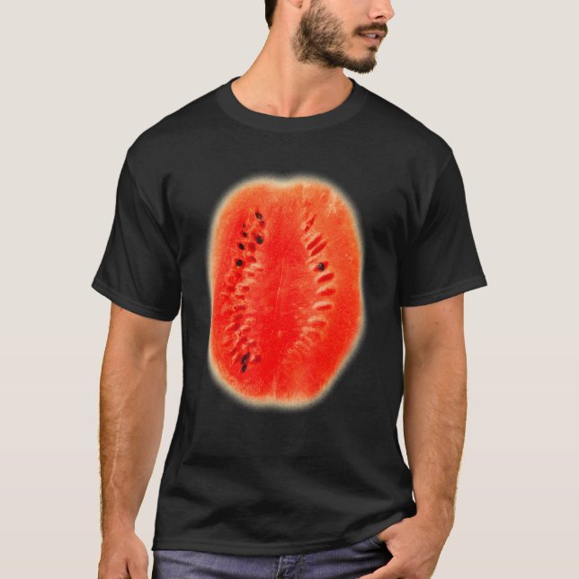 Fruchtfleisch-Querschnitt Wassermelone T-Shirt (Vorderseite)