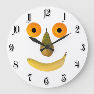 Fruchtgesicht Große Wanduhr