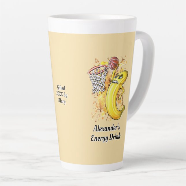 Fruchtig Slam Dunk Energizing Banana individuell a Milchtasse (Rechte Ecke)