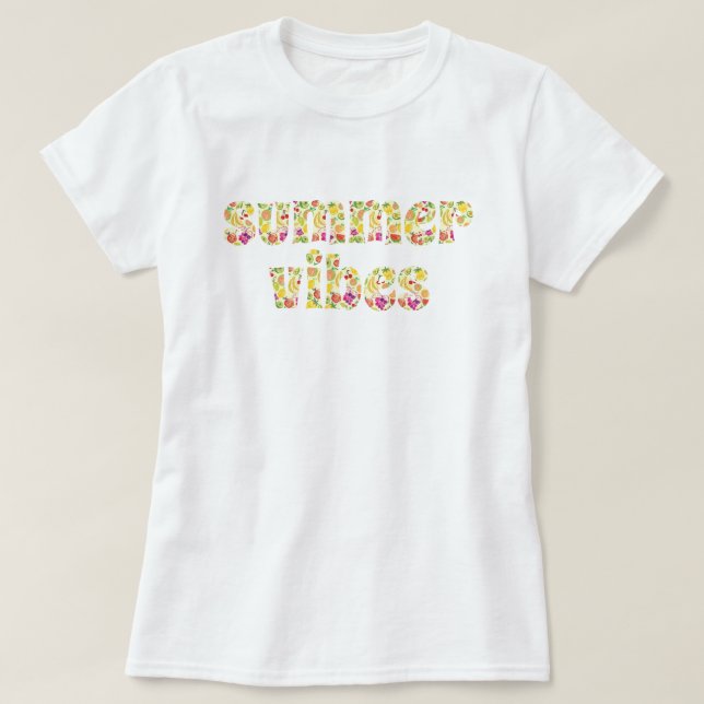 Fruchtige Sommer-Schwingungen T-Shirt (Design vorne)