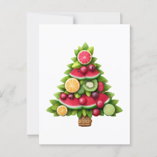 Fruchtige Weihnachtsbaum Gesunde Urlaubsgestaltung Postkarte