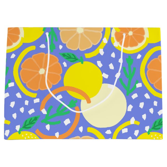 Fruchtige Zitrusfrüchte Sommer Amalfi-Küste Große Geschenktüte (Vorderseite)