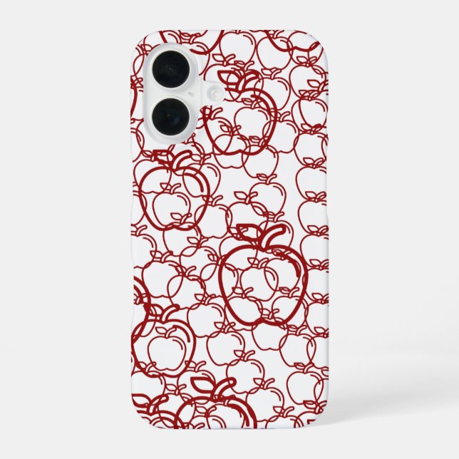 Fruchtiger Apfel iPhone 16 Hülle (Rückseite)