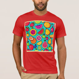 Fruchtiges Delight Pattern T-Shirt