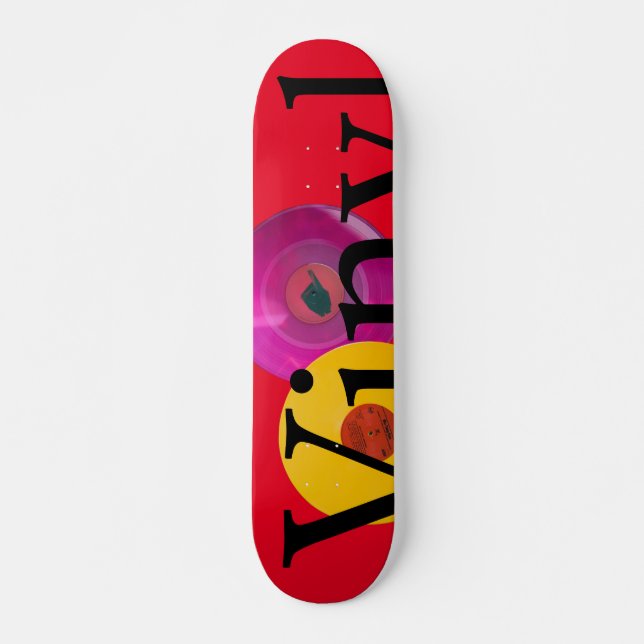 Fruchtiges Vinyl rot Skateboard (Vorne)