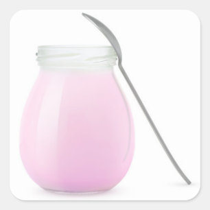 Fruchtjoghurt Quadratischer Aufkleber