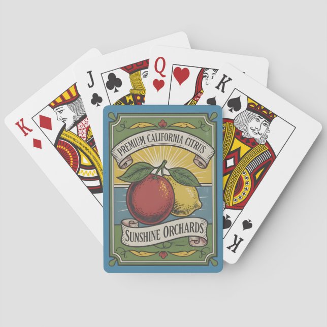 Fruchtkisten-Kunst-Spielkarten Spielkarten (Rückseite)