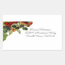 Fruchtkleber Rechteckiger Aufkleber