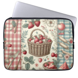 Fruchtkorb Gingham Spaß Laptopschutzhülle