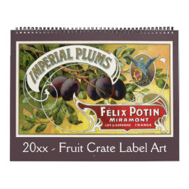 Fruchtkorb-Label Art Kalender