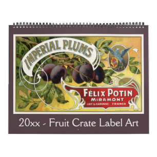 Fruchtkorb-Label Art Kalender