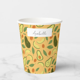 Fruchtkörbe Musterkollektion - Avocado Pappbecher