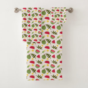 Fruchtkörbe Musterkollektion - Wassermelone Badhandtuch Set