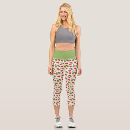 Fruchtkörbe Musterkollektion - Wassermelone Capri Leggings