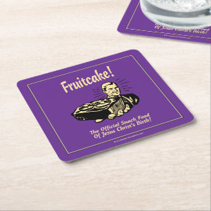 Fruchtkuchen! Die Snackspeise der Geburt Jesu Rechteckiger Pappuntersetzer