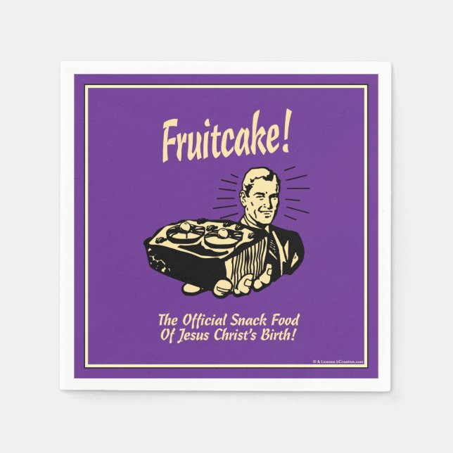 Fruchtkuchen! Die Snackspeise der Geburt Jesu Serviette (Vorderseite)