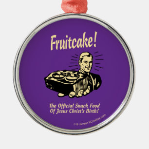 Fruchtkuchen! Die Snackspeise der Geburt Jesu Silbernes Ornament