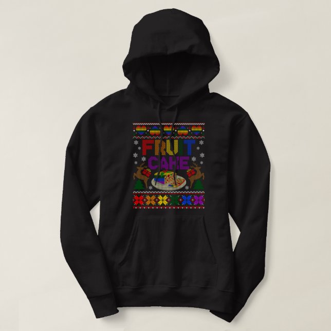 Fruchtkuchen Funny Gay Ugly Weihnachtskraut LGBT S Hoodie (Design vorne)