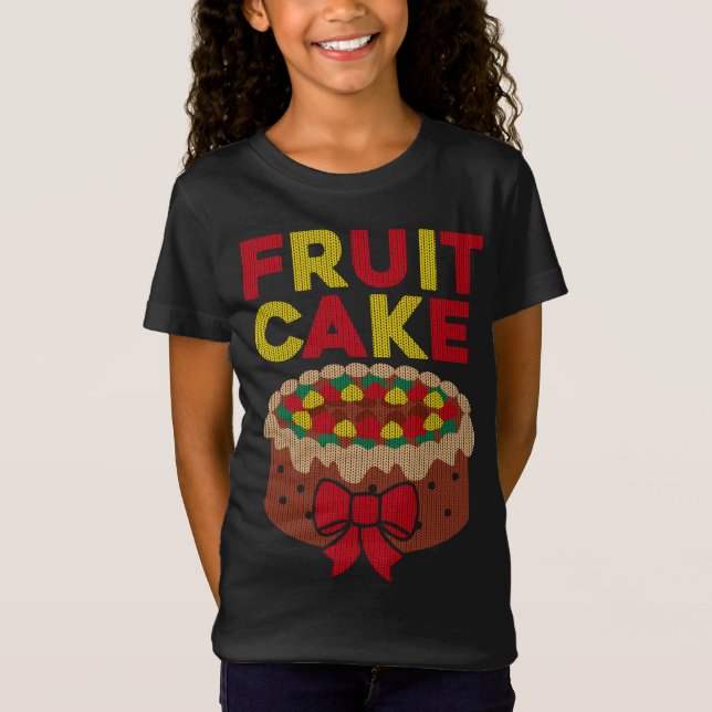 Fruchtkuchen Ugly Christmas Sweater Style T-Shirt (Vorderseite)
