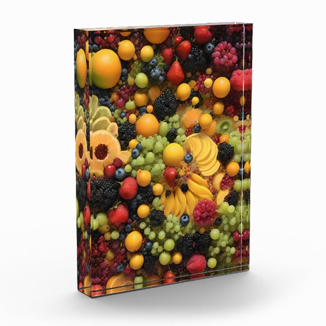 Fruchtliebhaber Delight Colorful Fruchtplatter, Fotoblock (Links)