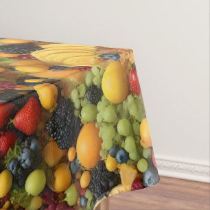 Fruchtliebhaber Genießen farbenfrohe Platter, Tischdecke