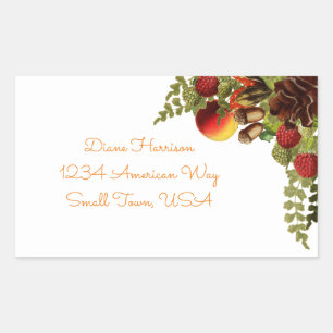 Fruchtmarke für Herbst Rechteckiger Aufkleber