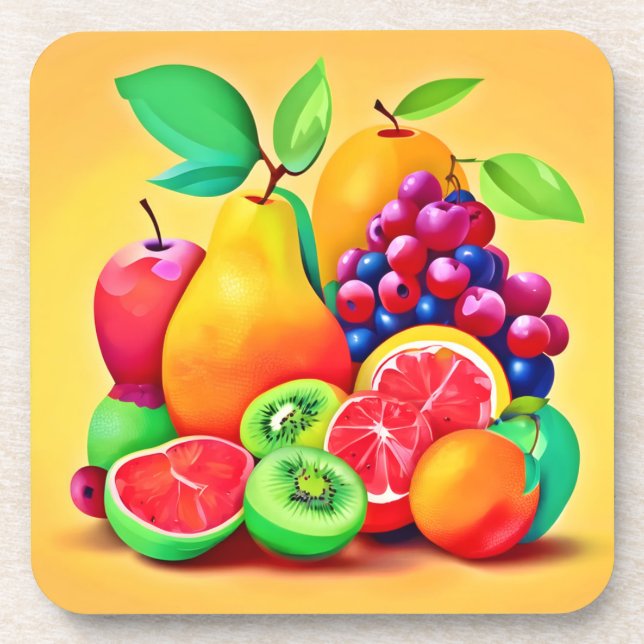 Fruchtmedley Getränkeuntersetzer (Vorderseite)