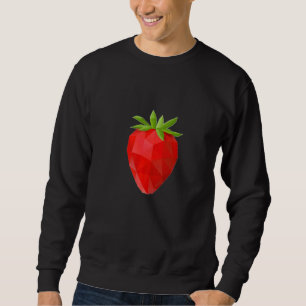 Fruchtmotif Low Poly Strawberry Strawberry Queen F Sweatshirt
