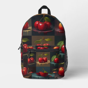 "Fruchtmuse: Kirsche Leinwand" Bedruckter Rucksack