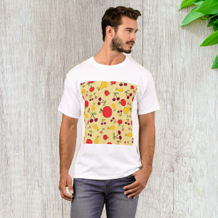 Fruchtmuster Äpfel Kirschen und Birnen T-Shirt