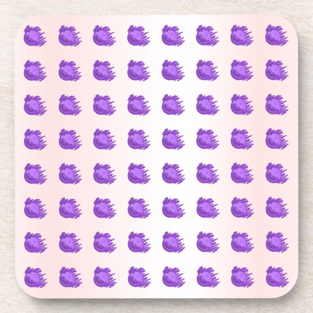 Fruchtmuster Blaubeeren und Creme Getränkeuntersetzer (Vorderseite)