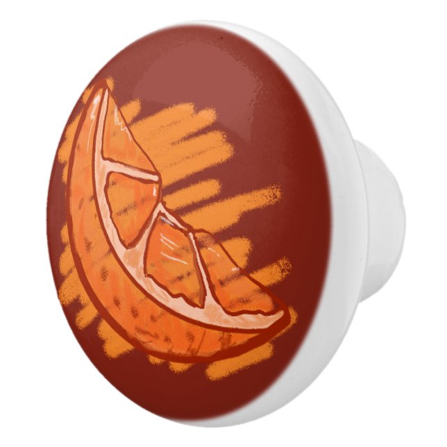 Fruchtmuster Blut Orange Geschenke Keramikknauf (Rechts)