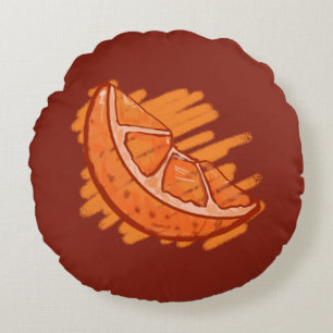 Fruchtmuster Blut Orange Geschenke Rundes Kissen