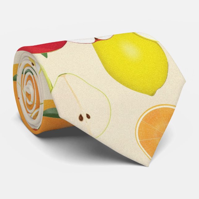 Fruchtmuster Krawatte (Gerollt)
