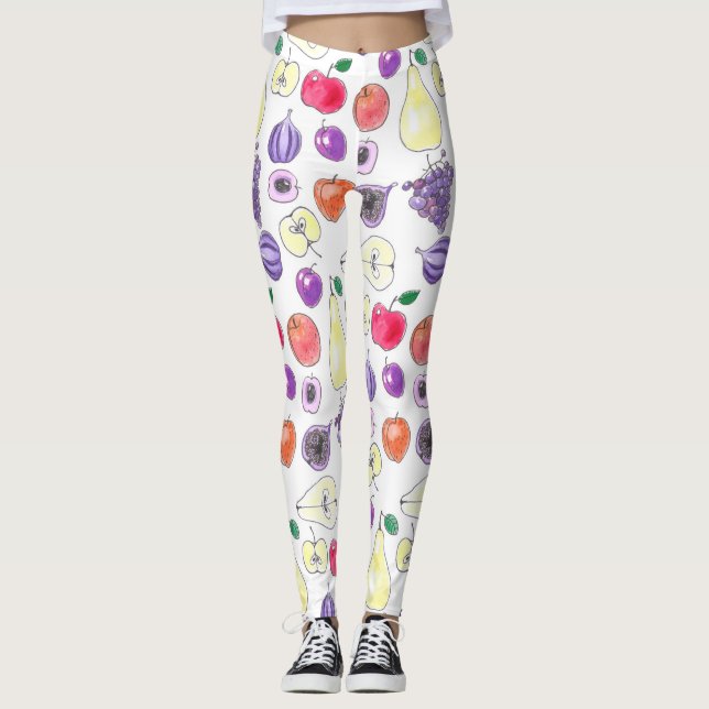 Fruchtmuster Leggings (Vorderseite)