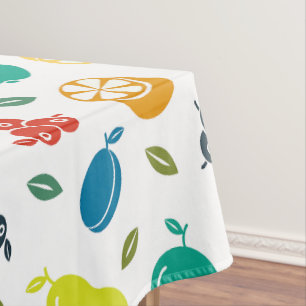 Fruchtmuster, Pflaume, Orange, Zitrone, Birne, Apf Tischdecke