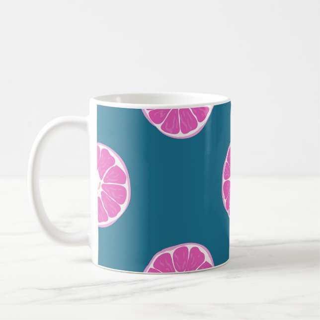 Fruchtnahtlos mit Orange. abstrakt,art,b Kaffeetasse (Links)