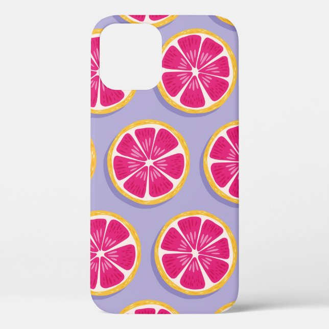 Fruchtnahtloses Muster, Grapefruitscheiben mit Sch Case-Mate iPhone Hülle (Rückseite)