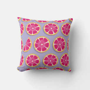 Fruchtnahtloses Muster, Grapefruitscheiben mit Sch Kissen