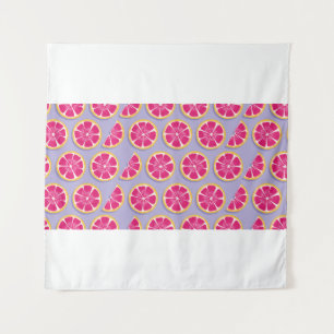 Fruchtnahtloses Muster, Grapefruitscheiben mit Sch Wandteppich