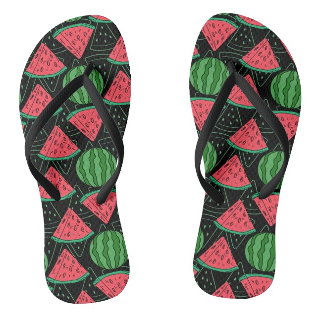 Fruchtnahtloses Muster | Muster der Fruchtoberfläc Flip Flops (Fußbett)