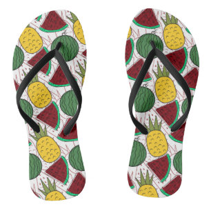 Fruchtnahtloses Muster   Muster der Fruchtoberfläc Flip Flops