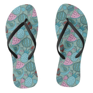 Fruchtnahtloses Muster   Muster der Fruchtoberfläc Flip Flops