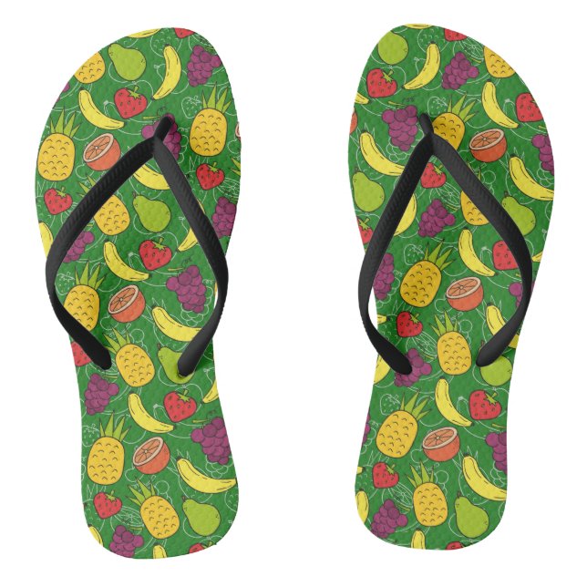 Fruchtnahtloses Muster | Muster der Fruchtoberfläc Flip Flops (Fußbett)